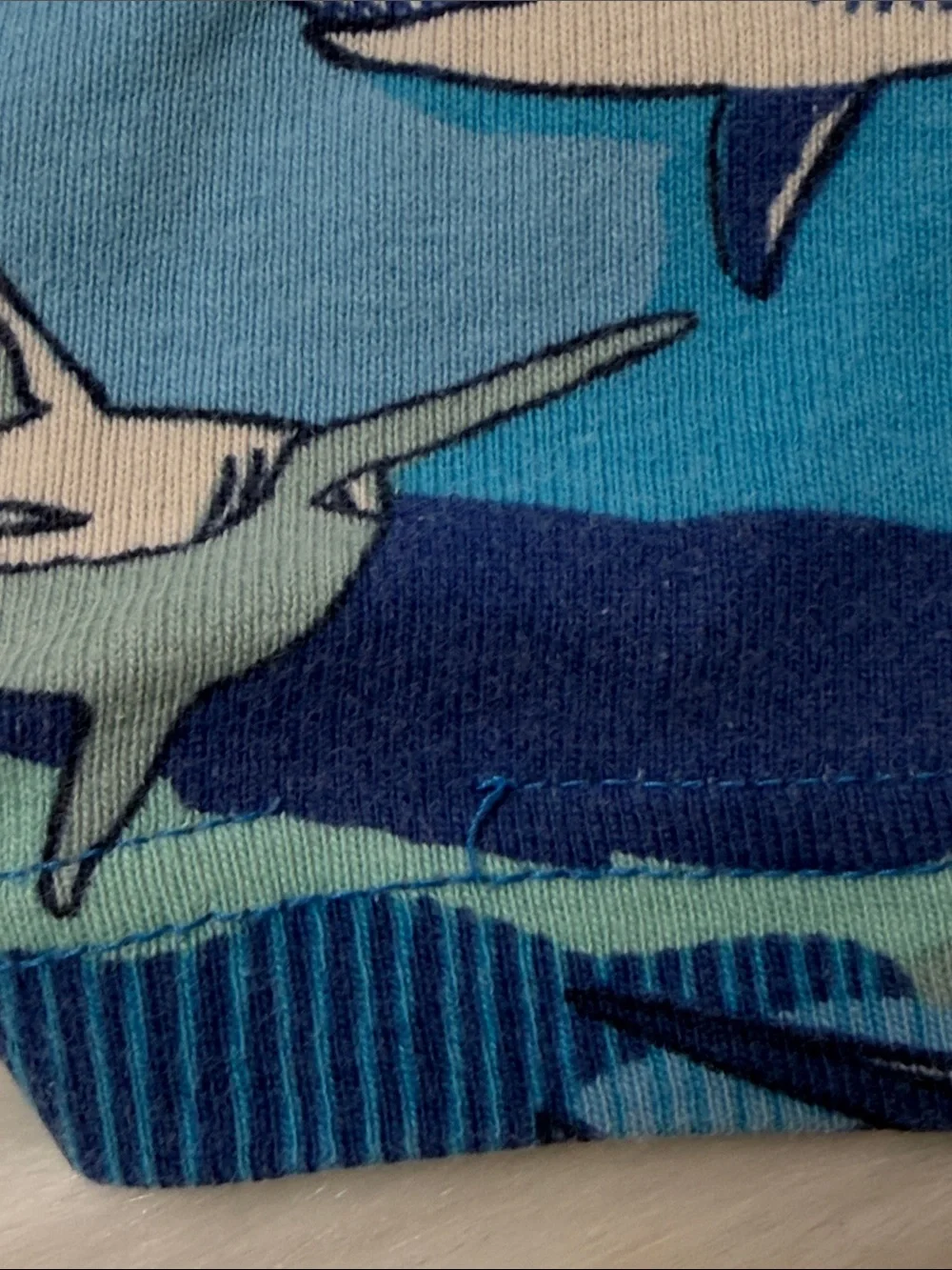 Hanna Andersson 100% Organic Cotton 2 Piece Shark Pajamas